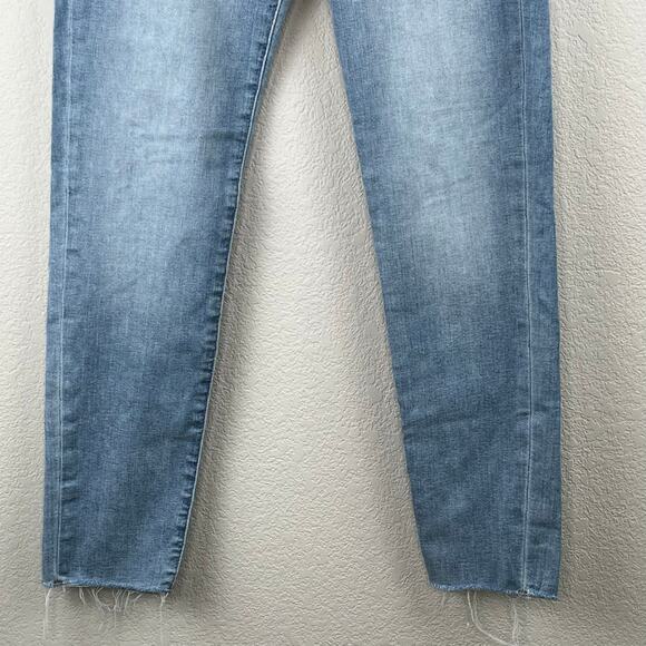 Hudson Blue Low Rise Denim Collin Light Washed Raw Hem Skinny Ankle Jeans 26 - Picture 6 of 14